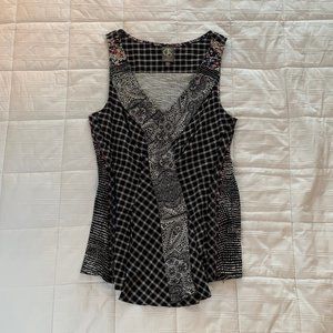 Anthro Check/Multi Top Size (M)